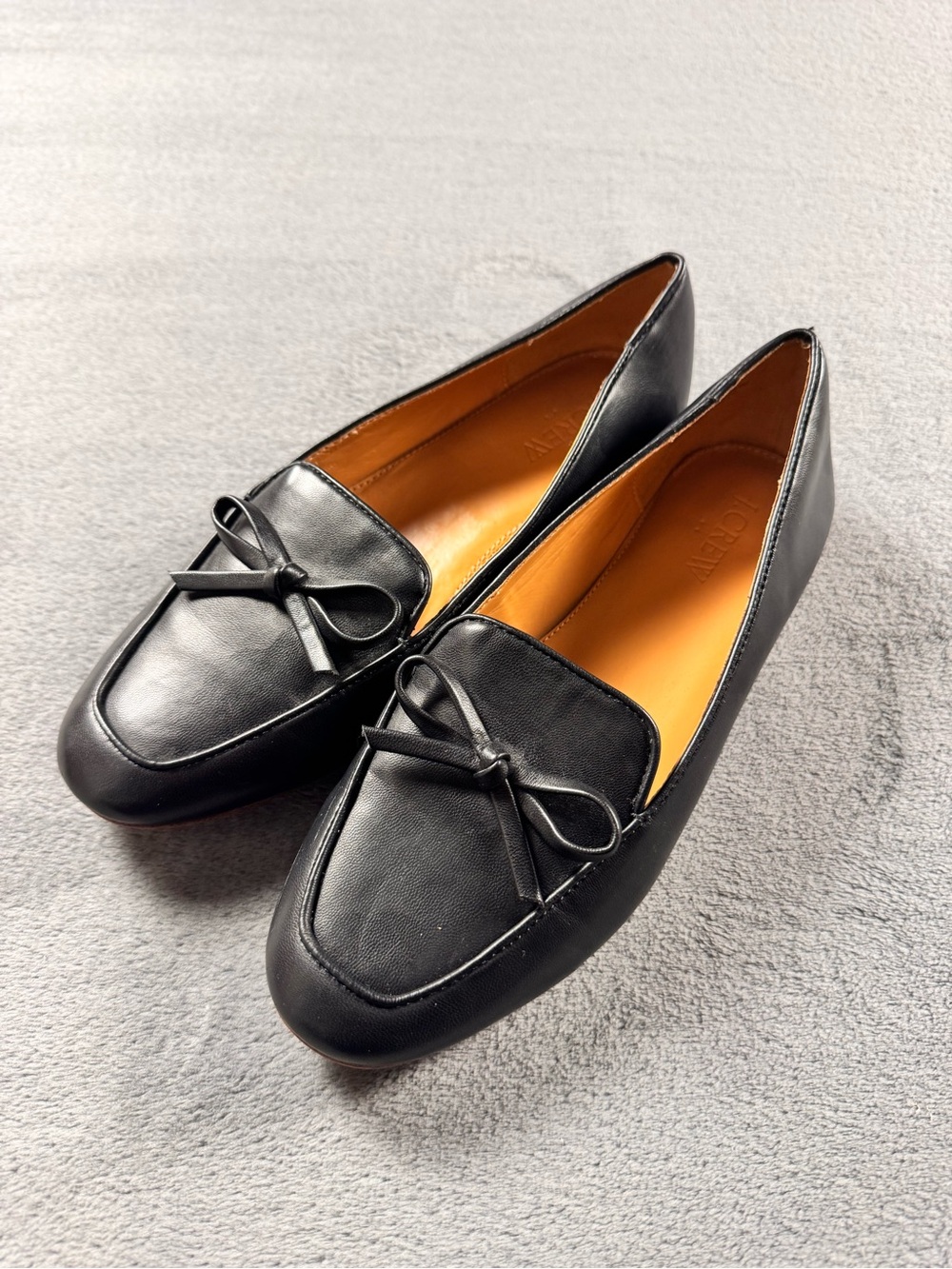 J. Crew Black Bow Loafers for Women
